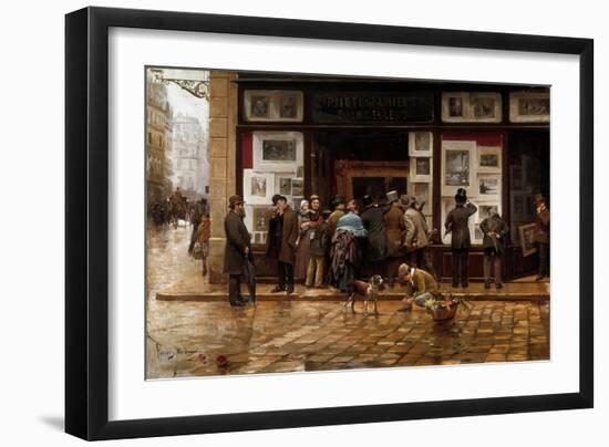 The Public Exhibition of Painting, 1888-Juan Ferrer y Miro-Framed Giclee Print