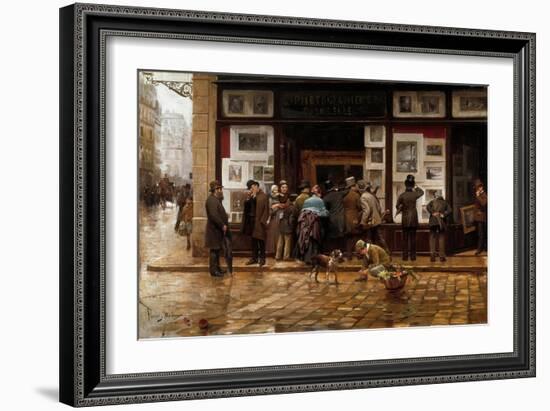 The Public Exhibition of Painting, 1888-Juan Ferrer y Miro-Framed Giclee Print