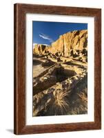 The Pueblo Bonito Ruins Lie At The Base Of The Chaco Canyon Walls In Chaco Culture NHP, New Mexico-Mike Cavaroc-Framed Photographic Print