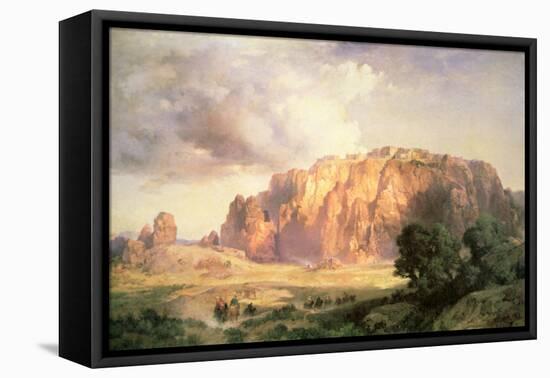 The Pueblo of Acoma, New Mexico-Thomas Moran-Framed Premier Image Canvas