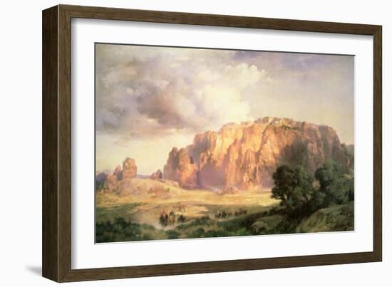 The Pueblo of Acoma, New Mexico-Thomas Moran-Framed Giclee Print