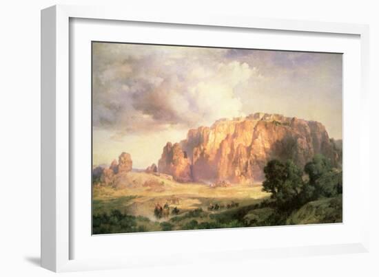 The Pueblo of Acoma, New Mexico-Thomas Moran-Framed Giclee Print