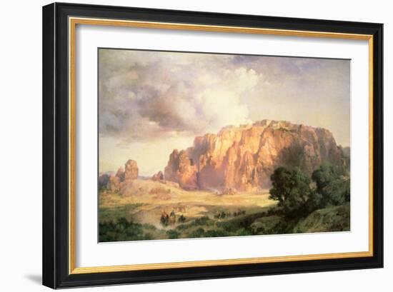 The Pueblo of Acoma, New Mexico-Thomas Moran-Framed Giclee Print