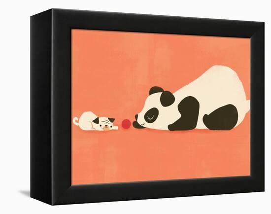 The Pug and the Panda-Jay Fleck-Framed Stretched Canvas