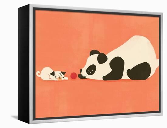 The Pug and the Panda-Jay Fleck-Framed Stretched Canvas