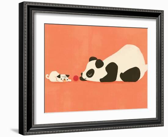 The Pug and the Panda-Jay Fleck-Framed Art Print