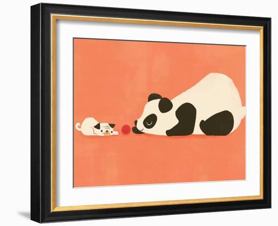 The Pug and the Panda-Jay Fleck-Framed Art Print