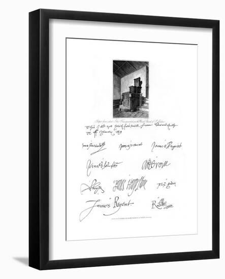 The Pulpit of John Knox, and Signatures of Several Eminent Personages, 16th Century-CJ Smith-Framed Giclee Print