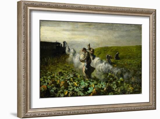 The Pumpkin Harvest, 1897-Giovanni Segantini-Framed Giclee Print