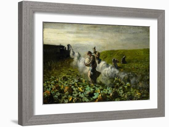 The Pumpkin Harvest, 1897-Giovanni Segantini-Framed Giclee Print