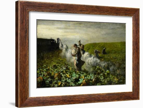 The Pumpkin Harvest, 1897-Giovanni Segantini-Framed Giclee Print