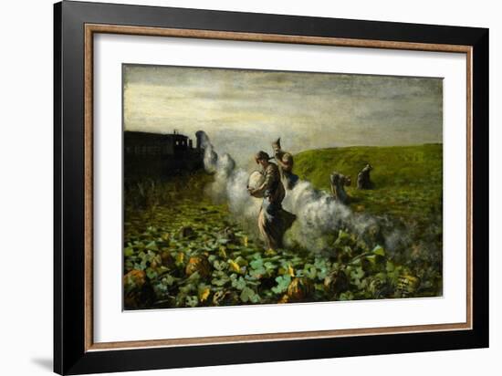 The Pumpkin Harvest, 1897-Giovanni Segantini-Framed Giclee Print