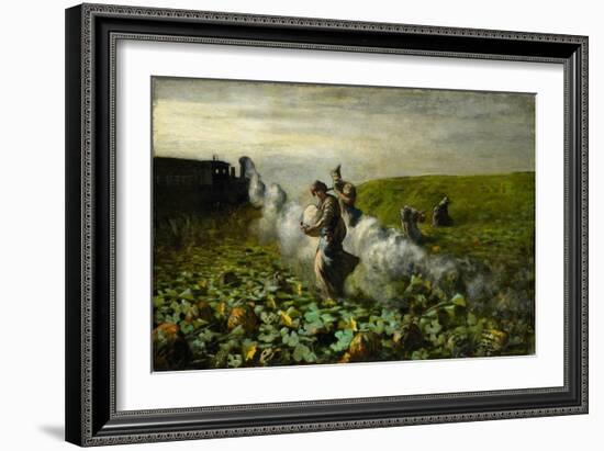 The Pumpkin Harvest, 1897-Giovanni Segantini-Framed Giclee Print