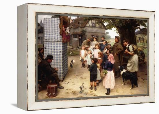 The Punch and Judy Show, 1912 (Oil on Canvas)-Arthur John Elsley-Framed Premier Image Canvas