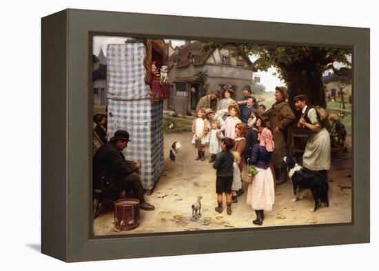 The Punch and Judy Show, 1912 (Oil on Canvas)-Arthur John Elsley-Framed Premier Image Canvas