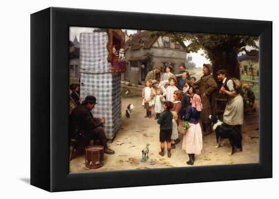 The Punch and Judy Show, 1912 (Oil on Canvas)-Arthur John Elsley-Framed Premier Image Canvas