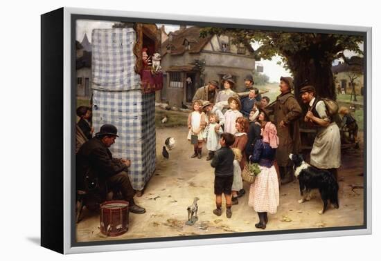 The Punch and Judy Show, 1912 (Oil on Canvas)-Arthur John Elsley-Framed Premier Image Canvas