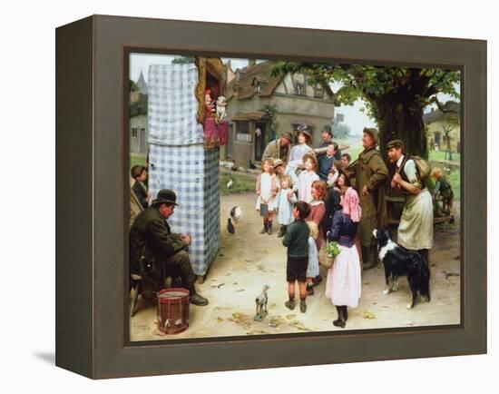 The Punch and Judy Show, 1912 (Oil on Canvas)-Arthur John Elsley-Framed Premier Image Canvas