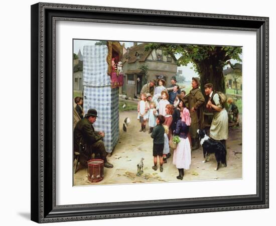 The Punch and Judy Show, 1912 (Oil on Canvas)-Arthur John Elsley-Framed Giclee Print