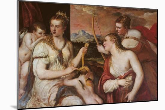 The Punishment of Cupid (Venus Blindfolding Cupid)-Titian (Tiziano Vecelli)-Mounted Giclee Print