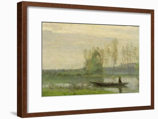 The Punt, 1870-Jean-Baptiste-Camille Corot-Framed Premium Giclee Print