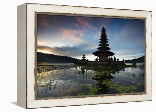 The Pura Ulun Danu Bratan Temple at Sunrise-Alex Saberi-Framed Premier Image Canvas