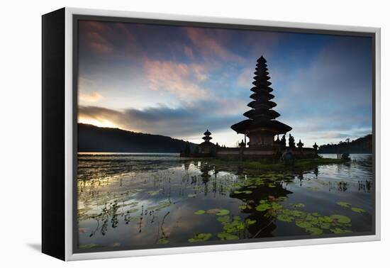 The Pura Ulun Danu Bratan Temple at Sunrise-Alex Saberi-Framed Premier Image Canvas