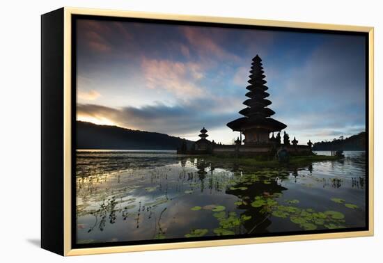 The Pura Ulun Danu Bratan Temple at Sunrise-Alex Saberi-Framed Premier Image Canvas