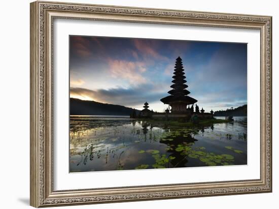 The Pura Ulun Danu Bratan Temple at Sunrise-Alex Saberi-Framed Photographic Print