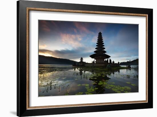 The Pura Ulun Danu Bratan Temple at Sunrise-Alex Saberi-Framed Photographic Print