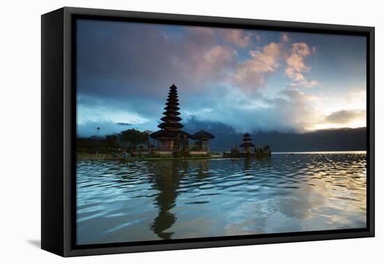 The Pura Ulun Danu Bratan Temple at Sunrise-Alex Saberi-Framed Premier Image Canvas