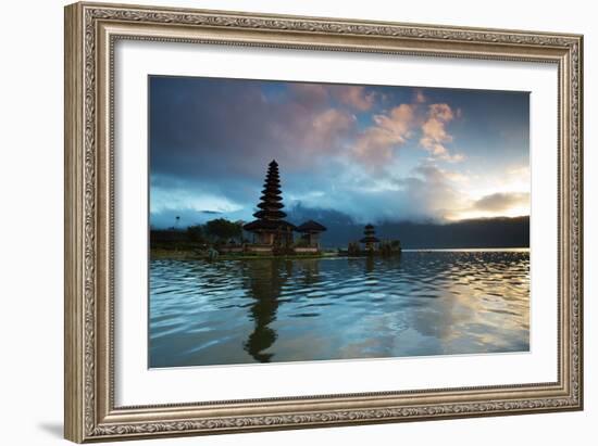 The Pura Ulun Danu Bratan Temple at Sunrise-Alex Saberi-Framed Photographic Print