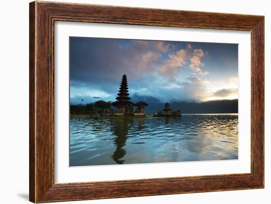 The Pura Ulun Danu Bratan Temple at Sunrise-Alex Saberi-Framed Photographic Print