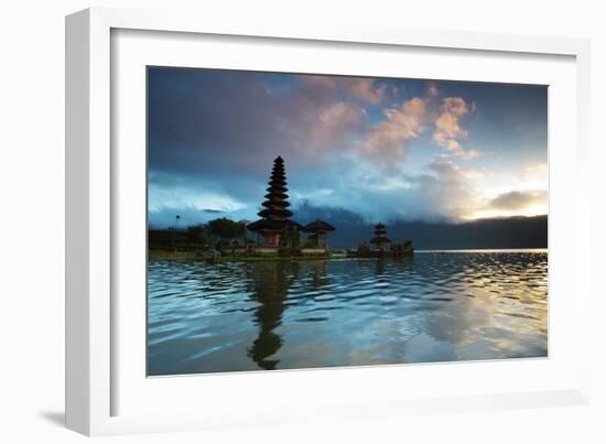 The Pura Ulun Danu Bratan Temple at Sunrise-Alex Saberi-Framed Photographic Print