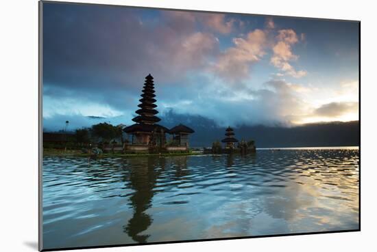 The Pura Ulun Danu Bratan Temple at Sunrise-Alex Saberi-Mounted Photographic Print