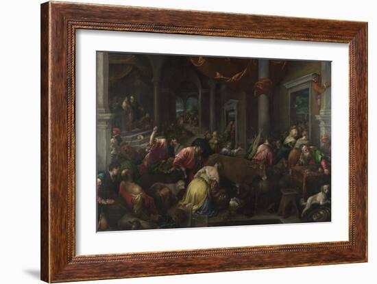 The Purification of the Temple, C. 1580-Jacopo Bassano-Framed Giclee Print