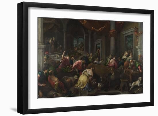 The Purification of the Temple, C. 1580-Jacopo Bassano-Framed Giclee Print