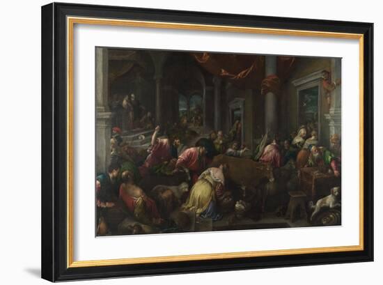 The Purification of the Temple, C. 1580-Jacopo Bassano-Framed Giclee Print