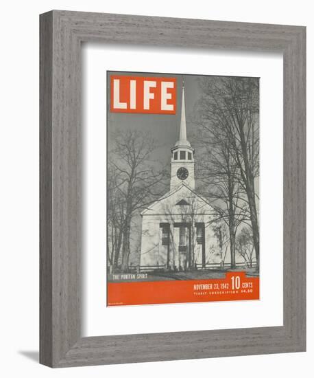 The Puritan Spirit, New England Church, November 23, 1942-Fritz Goro-Framed Photographic Print