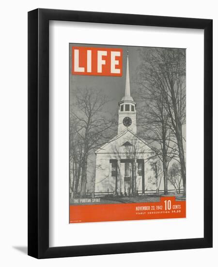 The Puritan Spirit, New England Church, November 23, 1942-Fritz Goro-Framed Photographic Print