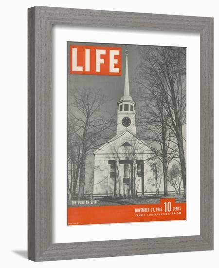 The Puritan Spirit, New England Church, November 23, 1942-Fritz Goro-Framed Photographic Print