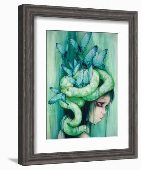 The Purple Tear Girl-Camilla D'Errico-Framed Art Print