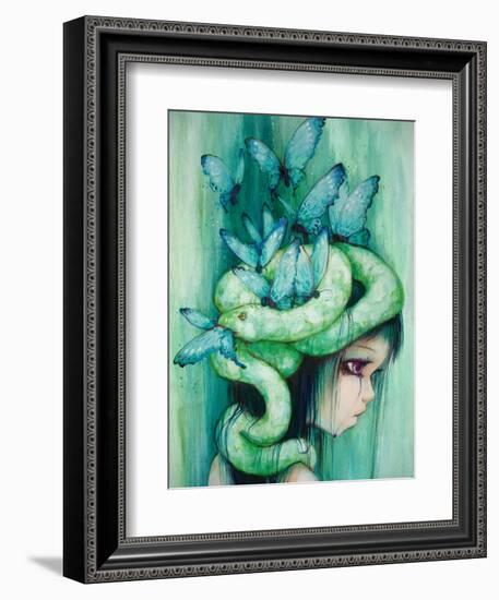 The Purple Tear Girl-Camilla D'Errico-Framed Art Print