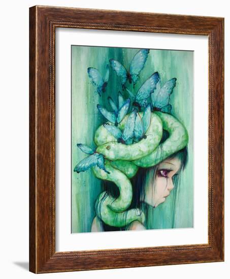 The Purple Tear Girl-Camilla D'Errico-Framed Art Print