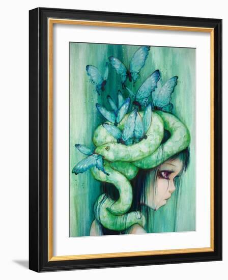 The Purple Tear Girl-Camilla D'Errico-Framed Art Print