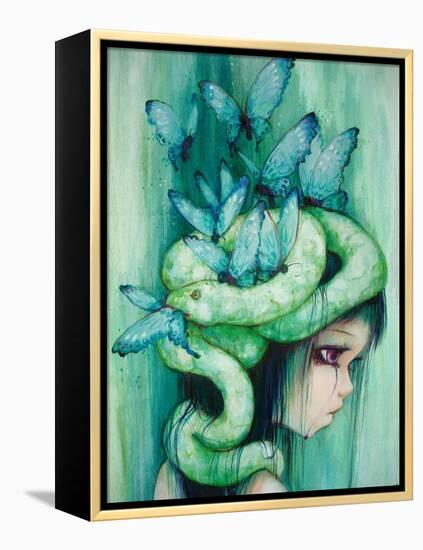 The Purple Tear Girl-Camilla D'Errico-Framed Stretched Canvas