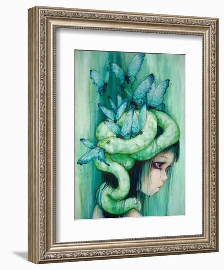 The Purple Tear Girl-Camilla D'Errico-Framed Premium Giclee Print