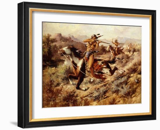 The Pursuit-Edgar Samuel Paxson-Framed Giclee Print