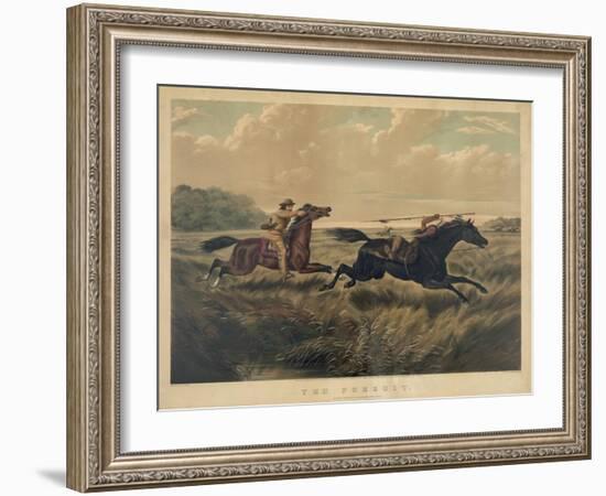 The Pursuit-Currier & Ives-Framed Giclee Print