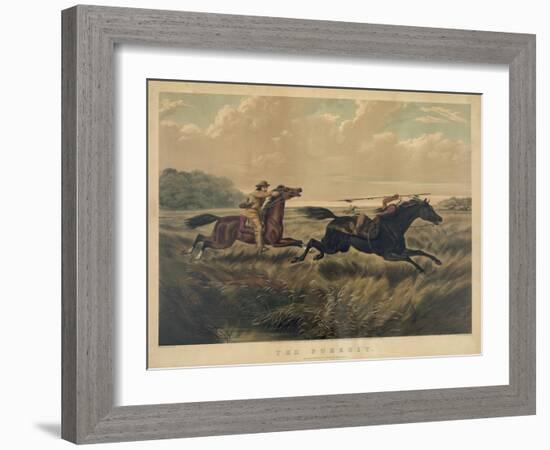 The Pursuit-Currier & Ives-Framed Giclee Print